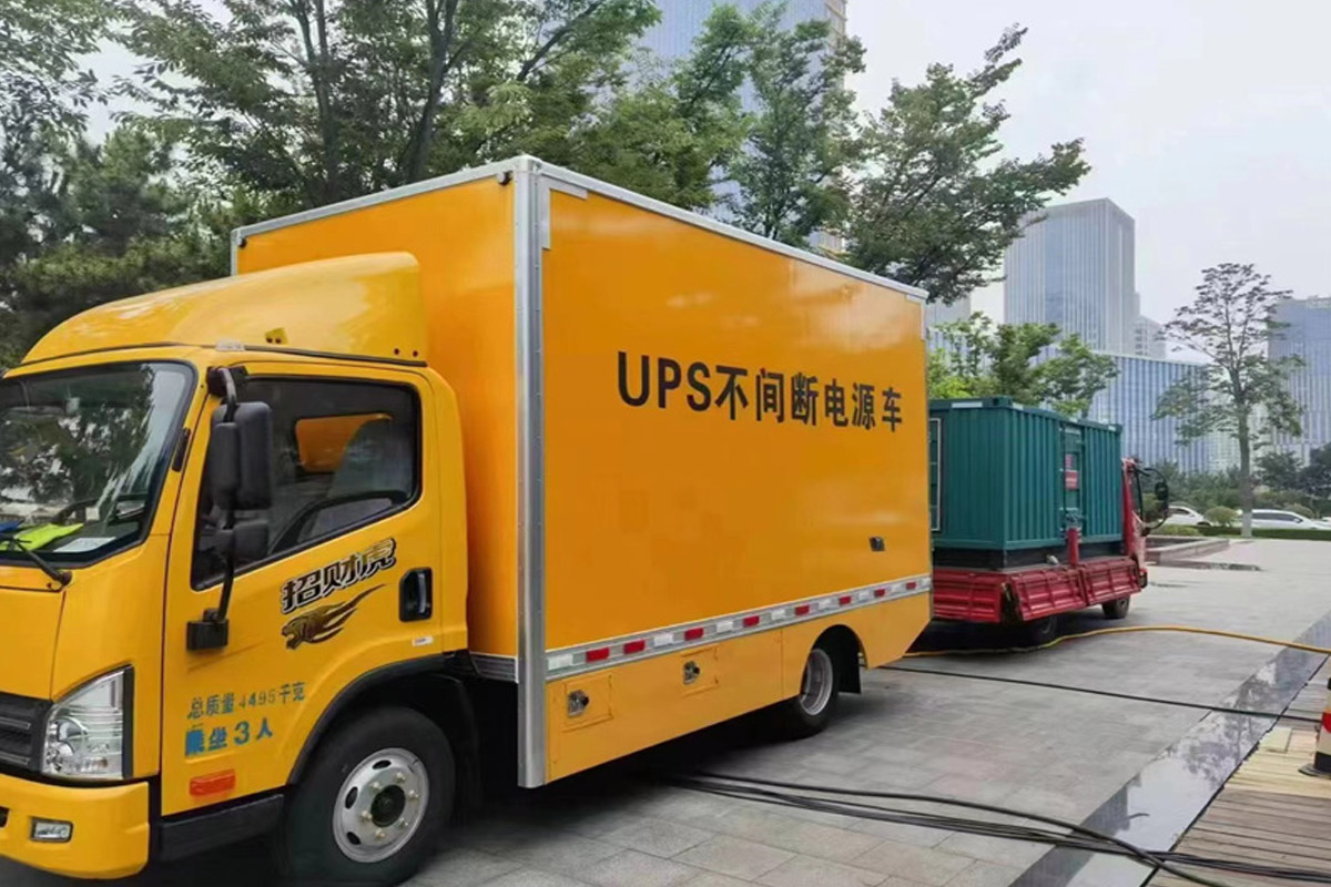 明山发电机租赁施工现场